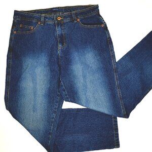 Bill Blass Women's 10 High Rise Cotton Blue Copper Tone Easy Stretch Jeans